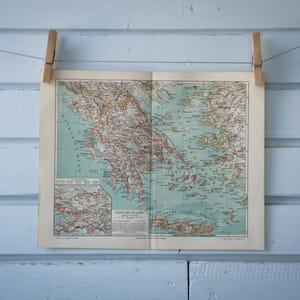 1907 Vintage Karte von Griechenland