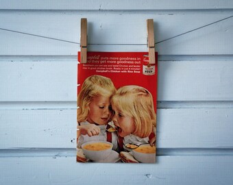 1963 Vintage Campbell's Soup Advertisement Illustration