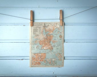 1904 Vintage Helsinki Map
