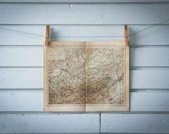 1887 Vintage East Austria Map