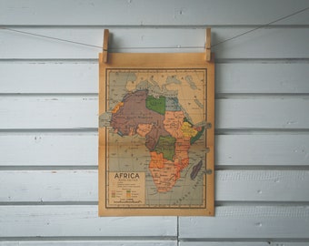 1946 Vintage Map of Africa