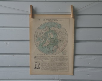 1941 Vintage Map of Arctic