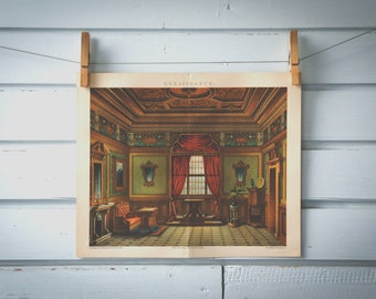 1887 Vintage Renaissance Chromolithograph Illustration