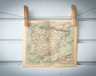 1931 Vintage Map of Spain