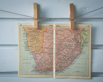 1910s Vintage South Africa Map