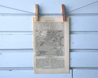 1894 Vintage Korea Bay Map