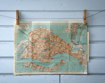 1931 Vintage Map of Venice