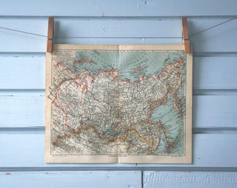 1907 Vintage Siberia Map