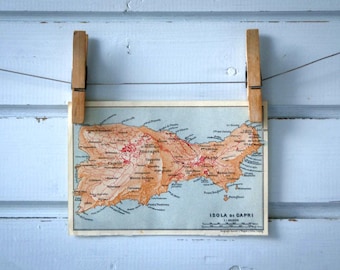 1931 Vintage Island of Capri Map