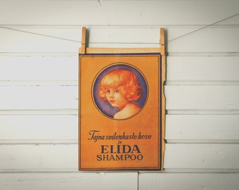 1930 Vintage Elida Shampoo Advertisement Illustration