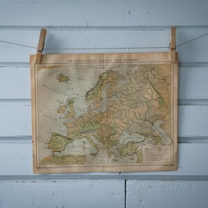 Vintage kaart van Europa uit 1887