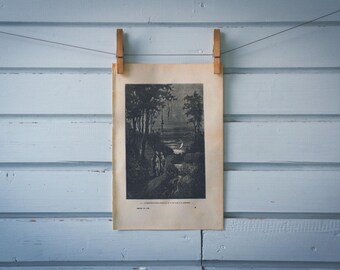 1884 Vintage Night Walk Illustration