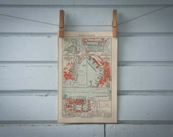1907 Vintage Map of the European Ports