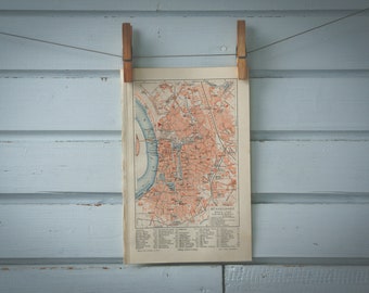 1907 Vintage Düsseldorf Map