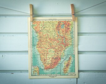 1959 Vintage South Africa Map