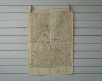 1960 Vintage North Macedonia & South Kosovo Map