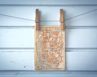 1910 Vintage Vichy Map