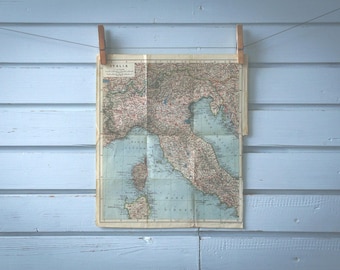 1926 Vintage North & Central Italy Map