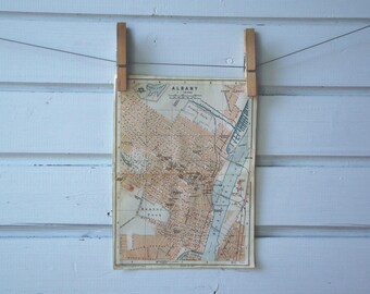 1909 Vintage Map of Albany