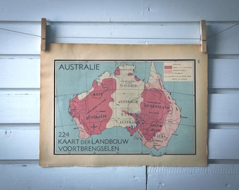 1941 Vintage Australia Map