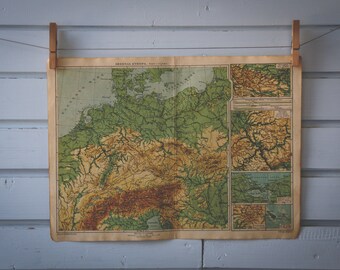 1920s Vintage Central Europe Map