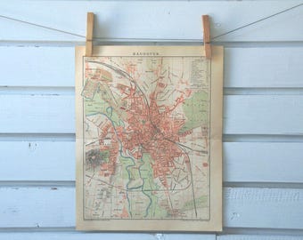 1894 Vintage Hanover Map