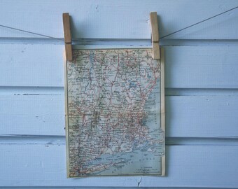 1905 Vintage North Mid-Atlantic Map