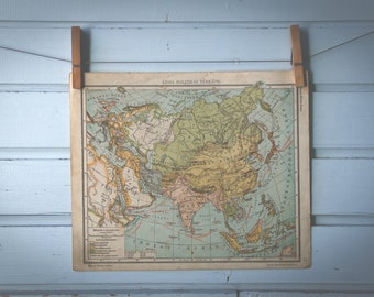 1910s Vintage Map of Asia