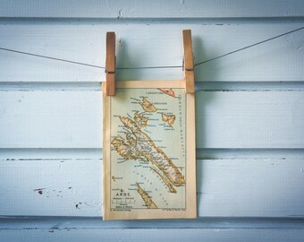 1915 Vintage Island of Rab Map
