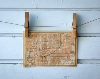 1905 Vintage Map of Indianapolis