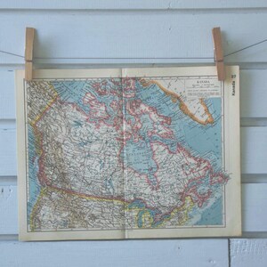 Carte du Canada vintage 1938