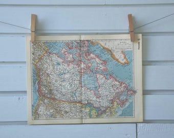 1938 Vintage Canada Map