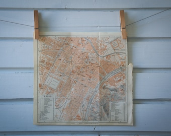 1913 Vintage Map of Turin