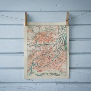 Carte de Strasbourg vintage 1907