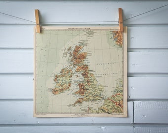 1903 Vintage United Kingdom & Ireland Map