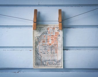 1920 Vintage La Granja Map