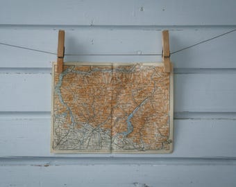1931 Vintage Bergamasque Alps Map