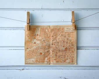 1905 Vintage Map of Mexico City