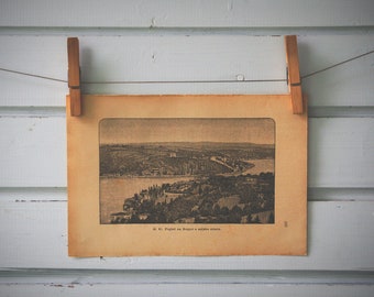 1894 Vintage Bosporus Lithograph Illustration
