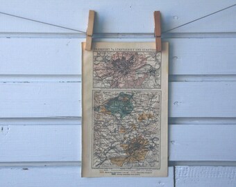 1894 Vintage Frankfurt & Surroundings Map