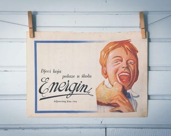 1930 Vintage Energin Advertisement Illustration