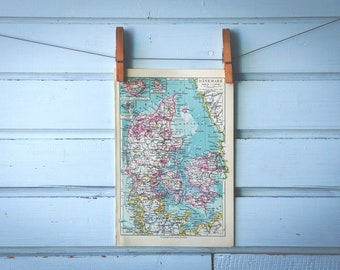 1925 Vintage Denmark Map
