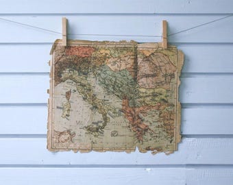 1930s Vintage Map of South and South-East Europe