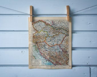 1936 Vintage Central Europe Map