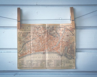 1910 Vintage Map of Nice