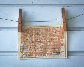 1904 Vintage Map of Indianapolis