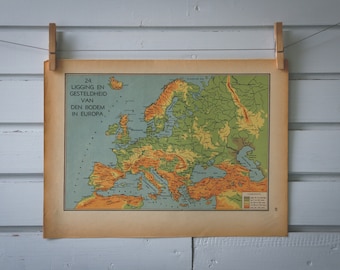 1941 Vintage Map of Europe