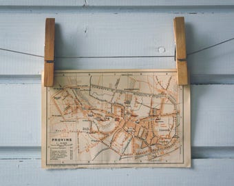 1908 Vintage Provins Map