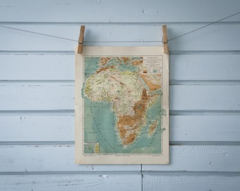1907 Vintage Map of Africa