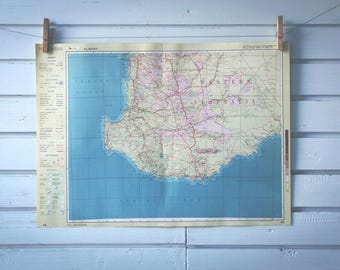 1968 Vintage Great Southern & South West Map
